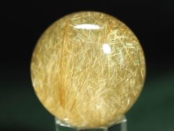 高品質ゴールデンルチル水晶丸玉