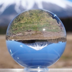 水晶玉 双晶<br>／最高級透明無垢天然水晶丸玉3A<br> 34.2mm (34218)