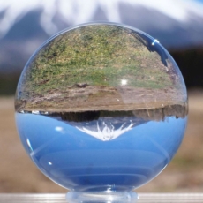 水晶玉 右水晶<br>／最高級透明無垢天然水晶丸玉3A<br> 34.5mm (34530)
