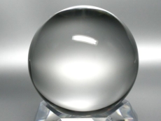 水晶丸玉・３Ａ最高級透明無垢天然水晶丸玉 ・鑑別書付含 50mm以上