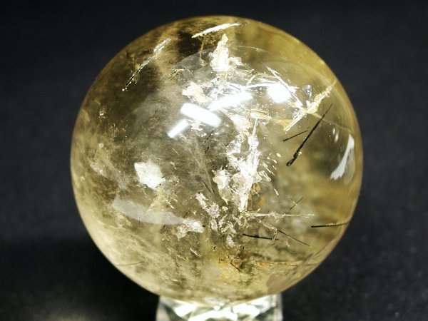 天然シトリン丸玉 黄水晶 75.5mm 600g (73)