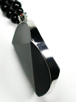 黒水晶モリオンネックレス 六芒星(現品1) 46mm (*10)