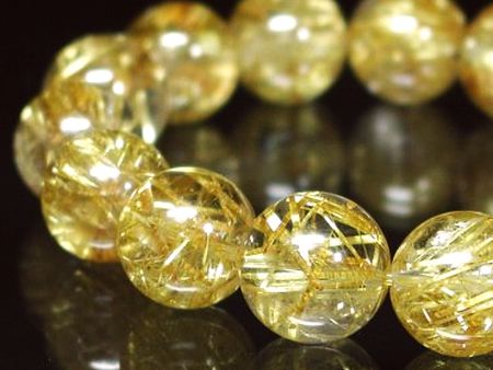 金運最強！！】 タイチンゴールドルチル ブレス11,5mm 金針水晶