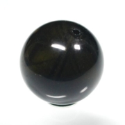 天然チベット黒水晶モリオン<br> ビーズ 14.4mm (9)