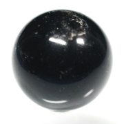 天然チベット黒水晶モリオン<br> ビーズ 17.3mm (35)