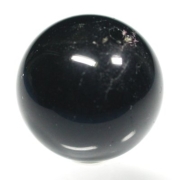 天然チベット黒水晶モリオン<br> ビーズ 17.3mm (36)