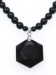 黒水晶ネックレス六芒星45cm