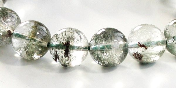 ガーデンファントム水晶ブレスレット(11)11.5mm 内寸15.7cm
