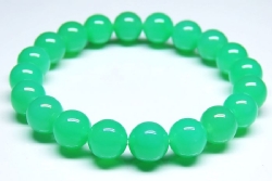 クリソプレーズブレスレット 宝石質<br> 10mm 内寸17cm (11)<br> <font color=red>鑑別書付(W5350)</font>
